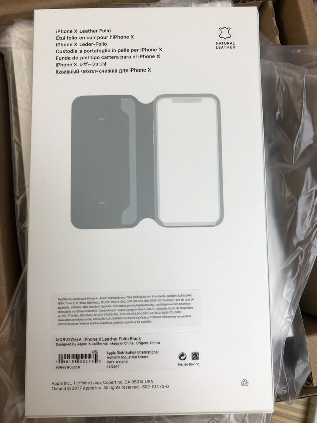 Apple 純正品◆MQRV2FE/A iPhone X LEATHER FOLIO Case Black レザーフォリオケース ブラック アップル【並行輸入品】_画像4