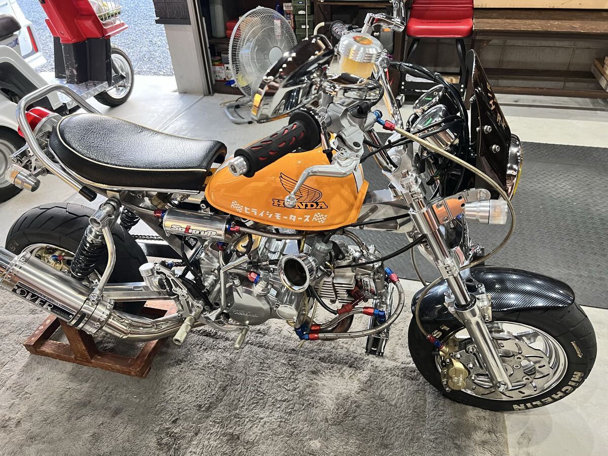 武川4段オイルクーラーメッキ　アールズフィッテング　モンキー　ゴリラ　ダックス　シャリー