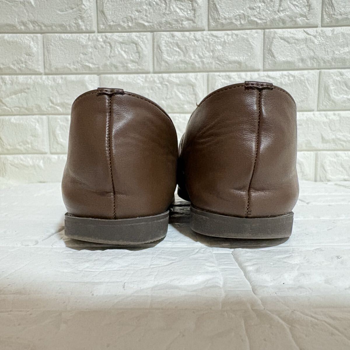 メンズ ローファー 25.5cm ブラウン ビット 革靴 スリッポン 上品 シンプル 通勤 通学_画像4