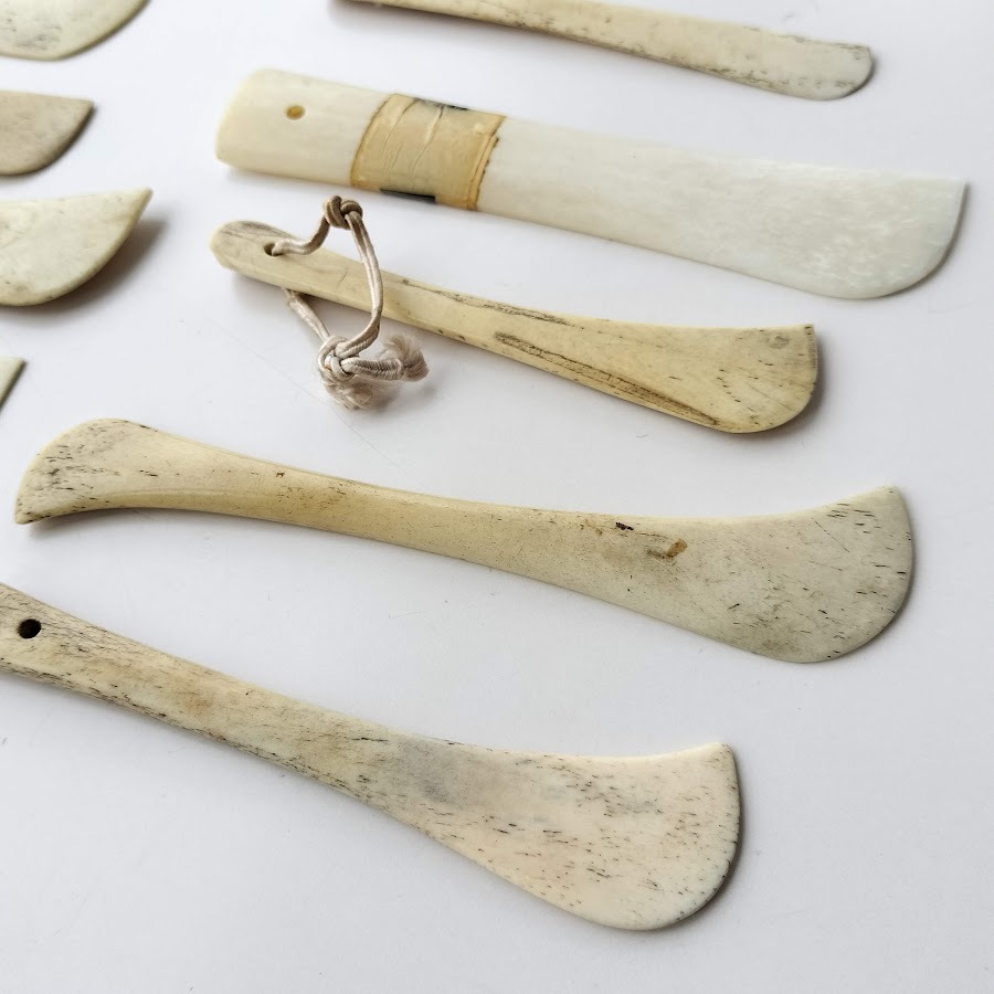 和裁道具 ヘラ 牛骨 鹿骨 洋裁 古民具 古道具 _画像3