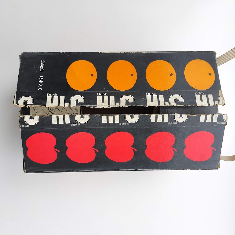 HI-C 缶ジュース 空き箱 紙箱 ギフトボックス デザイン アップル オレンジ 昭和レトロ 当時物 コカコーラ_画像4