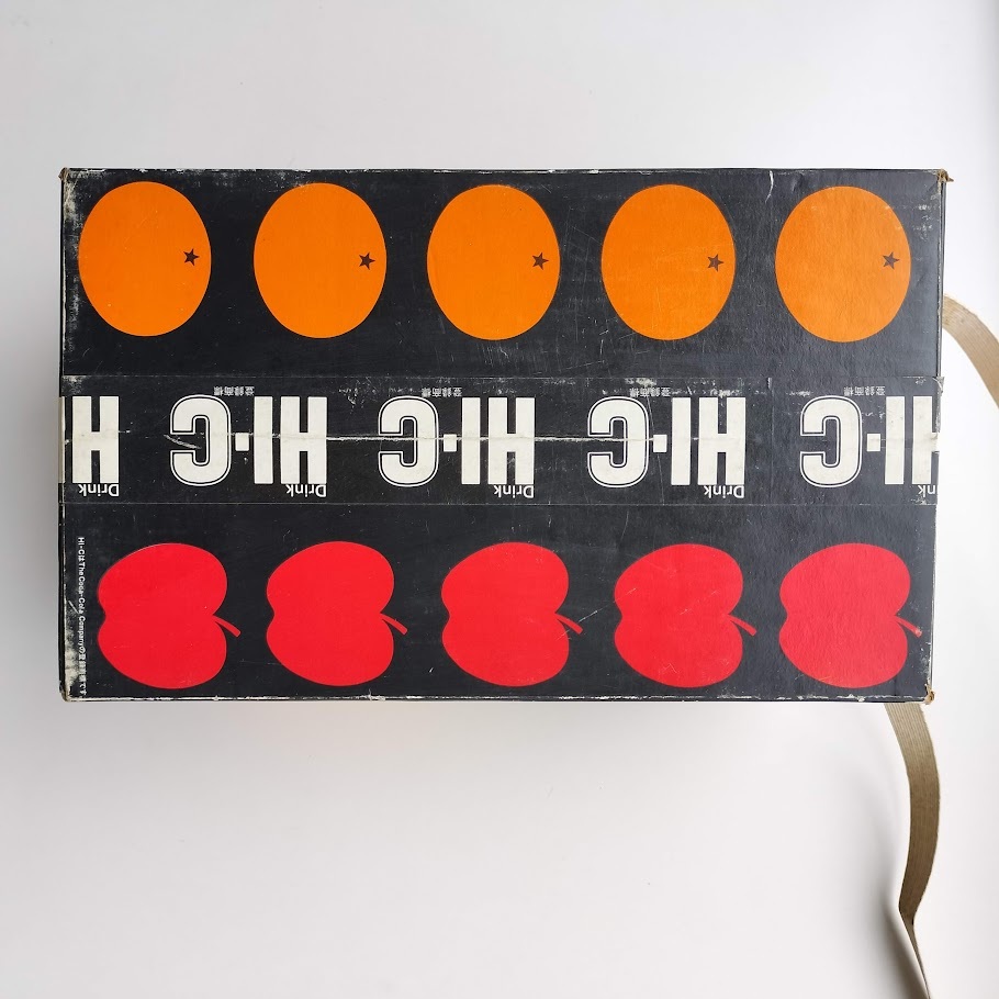 HI-C 缶ジュース 空き箱 紙箱 ギフトボックス デザイン アップル オレンジ 昭和レトロ 当時物 コカコーラ_画像3