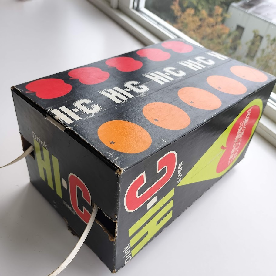 HI-C 缶ジュース 空き箱 紙箱 ギフトボックス デザイン アップル オレンジ 昭和レトロ 当時物 コカコーラ_画像2