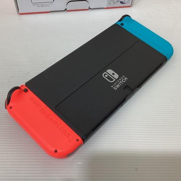[2024年製] Nintendo Switch（有機ELモデル） Joy-Con(L) ネオンブルー/(R) ネオンレッド HEG-S-KABAA　管理YI314_画像3