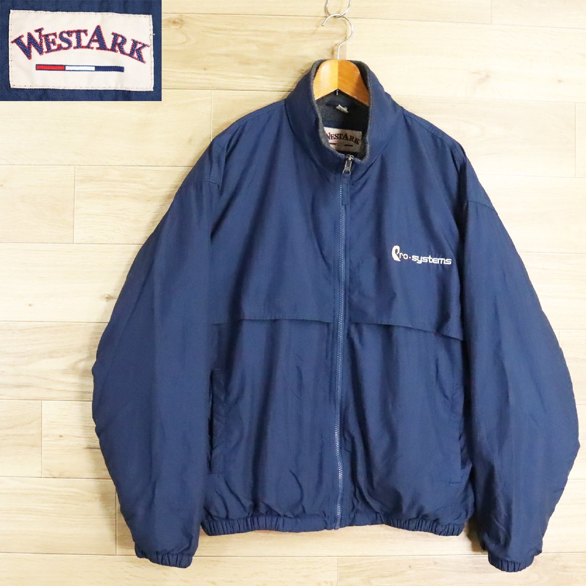 @7K/D6.20-1　WESTARK　ナイロンジャケット　ナイロンブルゾン　裏地フリース　ウインドブレーカー　ウォームアップジャケット　L_画像1