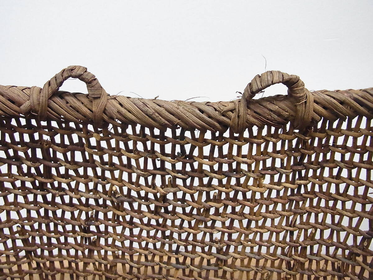 あけび　アケビ かご☆籠　花籠　蔓細工　山菜取り　農家手製　カゴ　状態良好_画像3