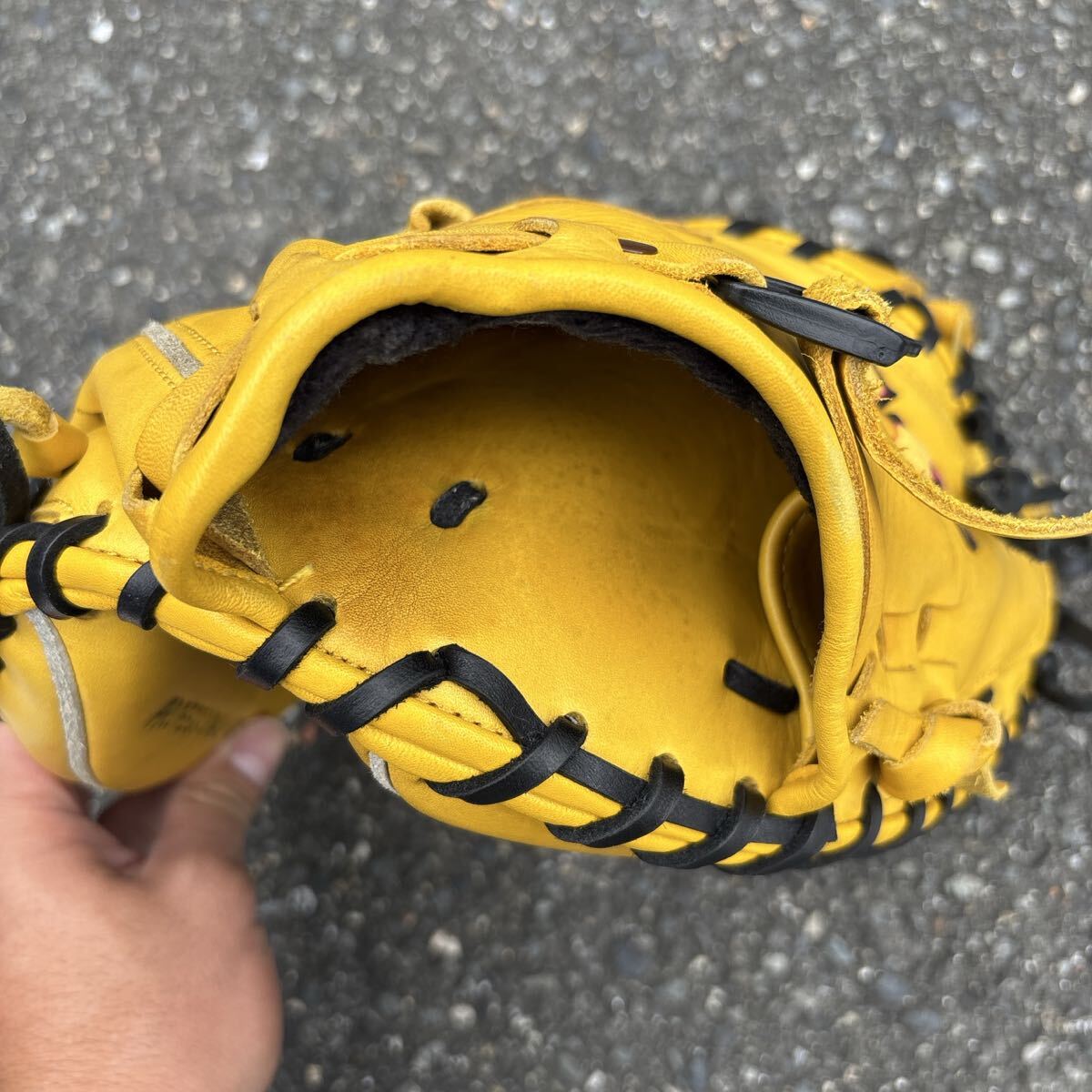 TH-278Y желтый кожа перчатка в общем для софтбола catcher mito