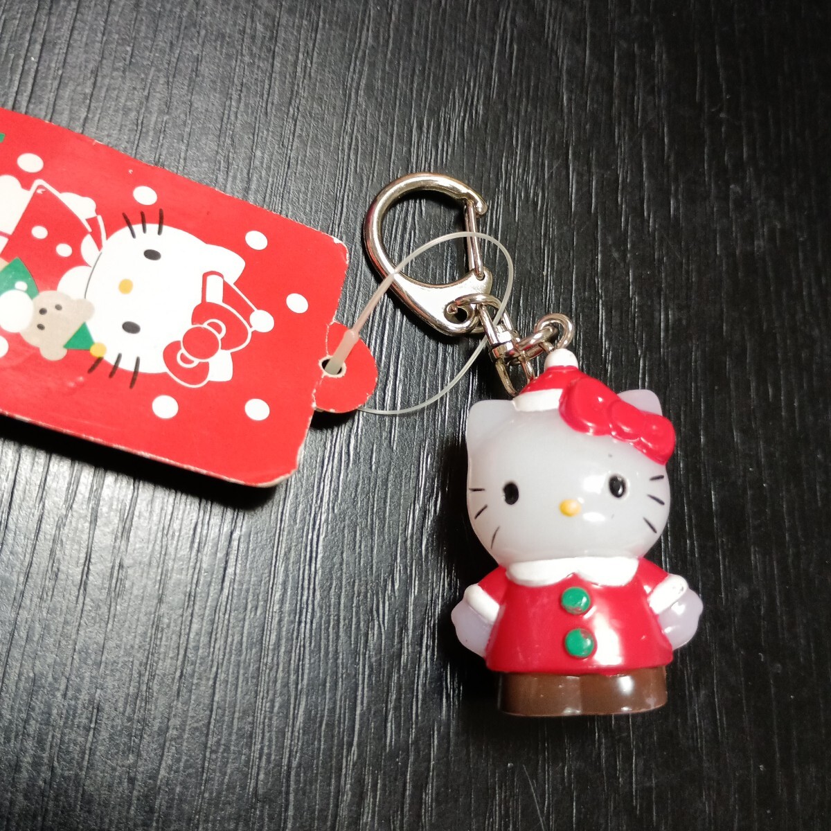 2510 サンリオ ハローキティ キティ マスコットキーホルダー クリスマスサンタ 1997年 レトロ_画像2