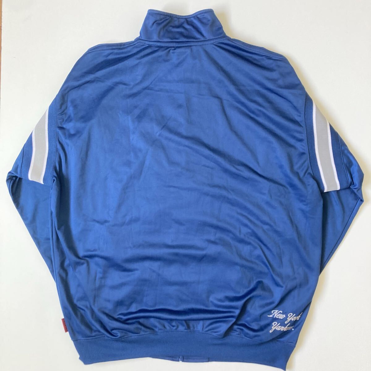 ★美品★大きいサイズ★ MLB ニューヨークヤンキース トラックトップ ジャージ ジャケット 青系 ワッペン XL 住友ライセンス メンズ 古着_画像3
