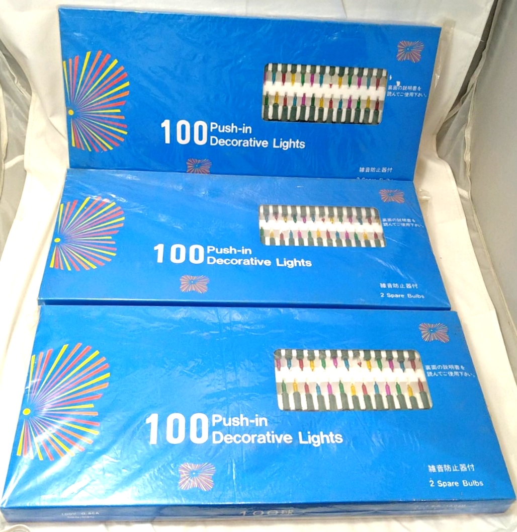 [ декоративный элемент свет ]3 коробка комплект!Push-in Decorative Lights/ оборудование орнамент для свет / лампа 100+2 шт рождественская иллюминация 