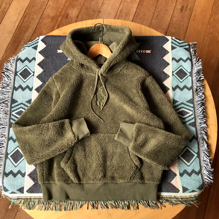 POLO RALPH LAUREN フリース パーカー プルオーバー レディース M 美品 ボア ラルフローレン ビッグポニー_画像2