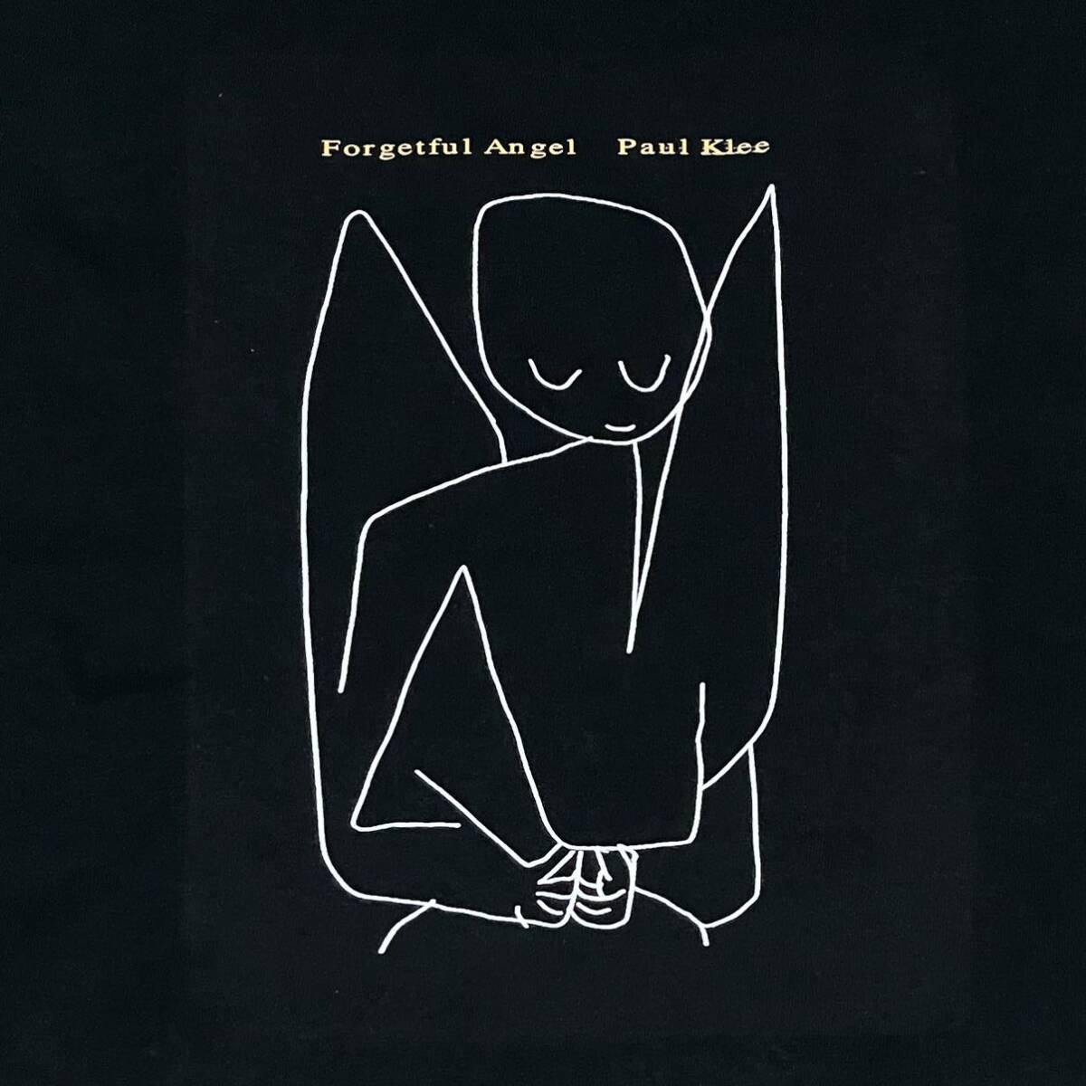 パウルクレー　忘れっぽい天使　ロンT 綿Tシャツ長袖Sサイズ黒 SML XL有り_画像2