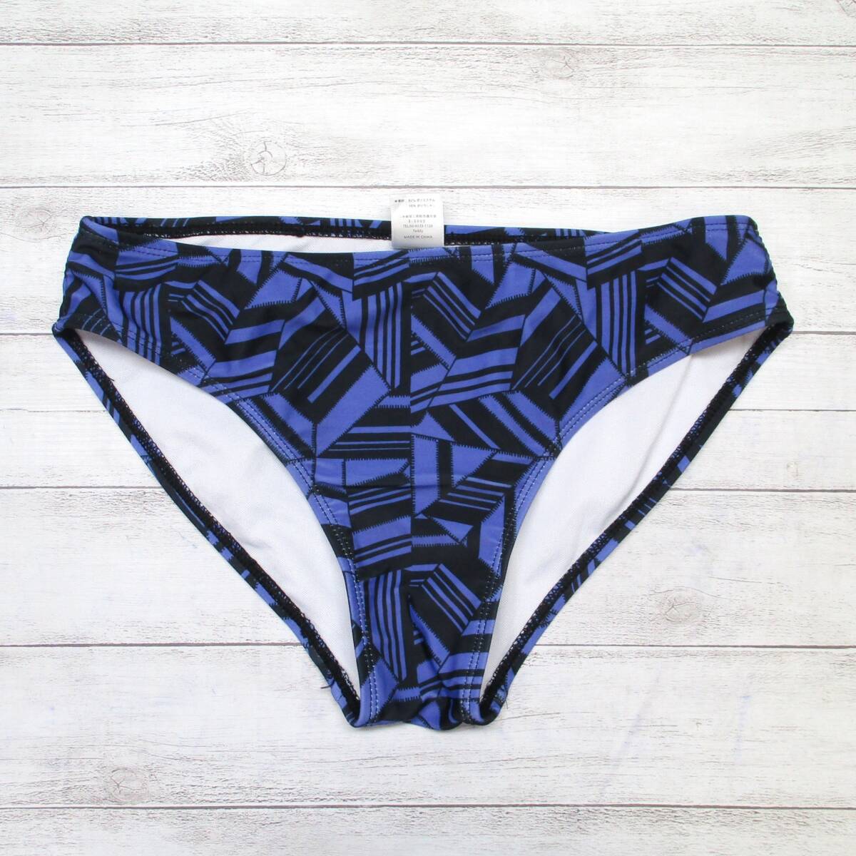 E9334★大きいサイズ LLサイズ 水着 ボトム ビキニ パンツ レディース ブルー ブラック 青黒 スイムショーツ 水泳 プール ビーチ 海_画像4
