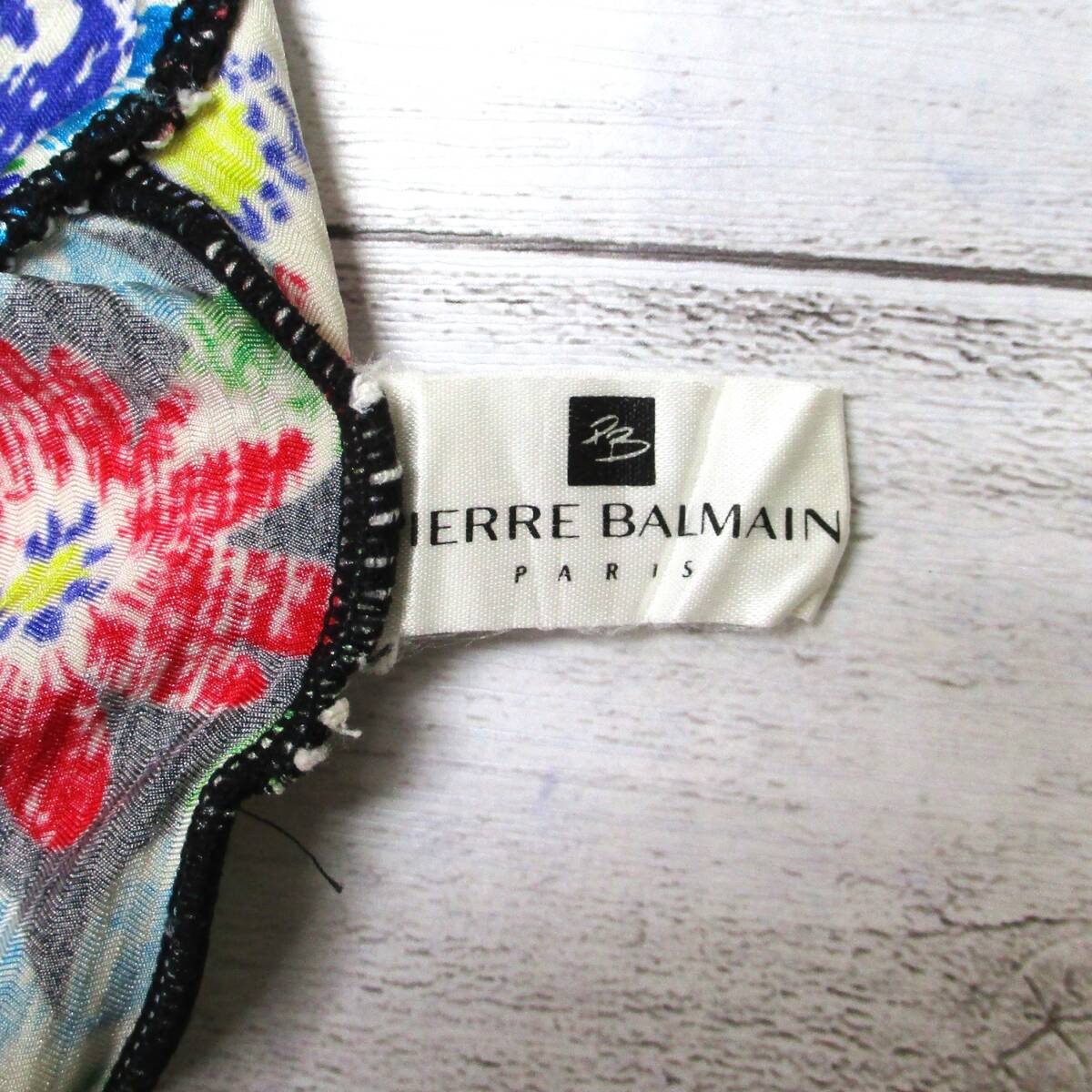 E9349★PIERRE BALMAIN カラフル 花柄 水着 ワンピース レディース 9M 派手 ハイレグ セクシー ツルスベ 水泳 プール ビーチ 海_画像6