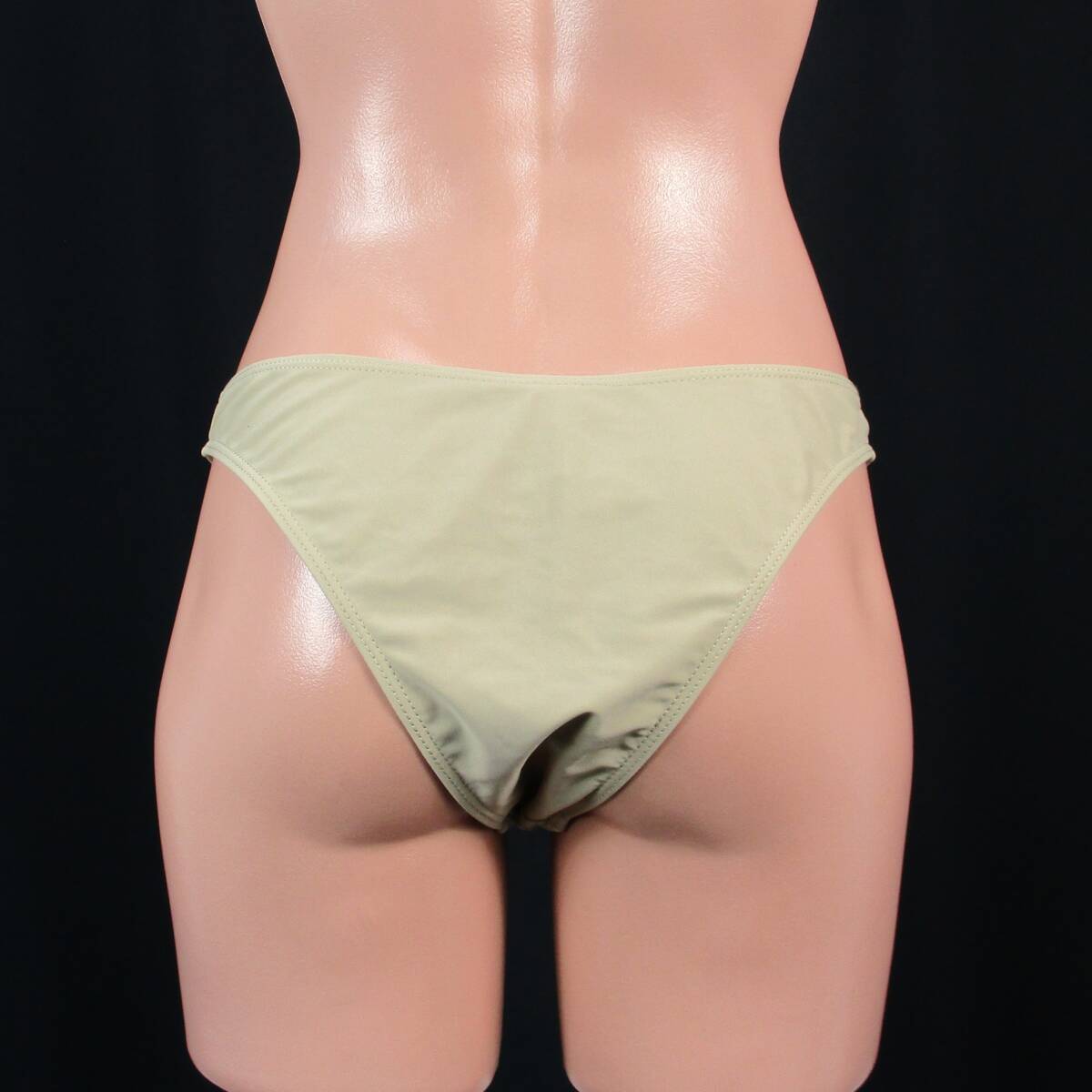 E9386★ハイレグ セクシー 水着 ボトム ビキニ パンツ レディースM ベージュ 無地 スイムショーツ 水泳 スイミング プール ビーチ 海_画像3