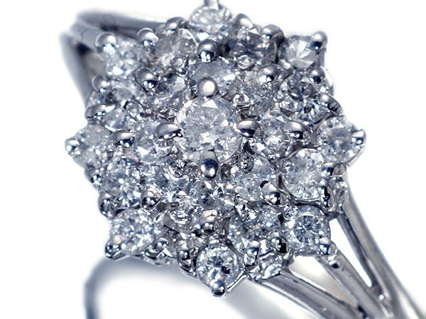 1円~【ジュエリー極】煌めき華やか!良質天然ダイヤモンド0.50ct 高級Pt900リング a2634vg【送料無料】