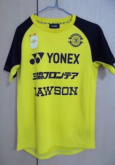 [ б/у одежда стандартный товар ] Kashiwa Ray soru тренировка * рубашка Yonex производства желтый цвет M размер Япония 