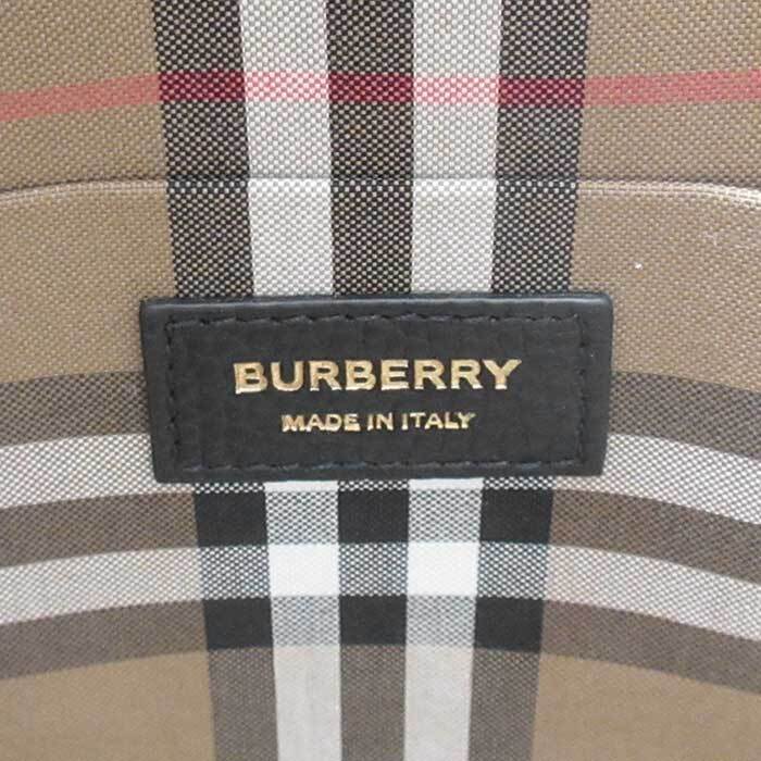 バーバリー ショルダーバッグ BURBERRY BACKET BAG レザー ミディアム 2WAY 肩掛け A4対応 8084036 BLACK アウトレット レディース_画像8
