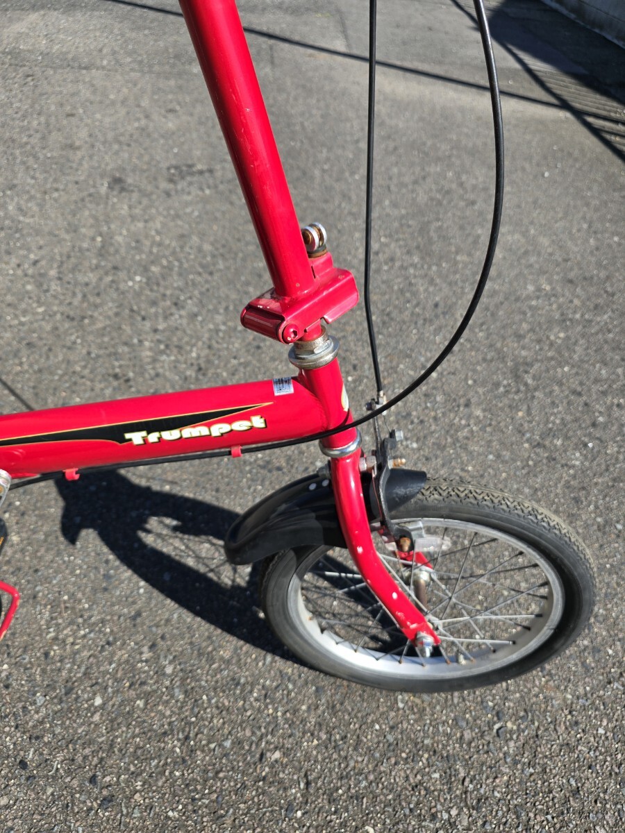 Trumpet 折りたたみ自転車 RED 16インチ 赤_画像4