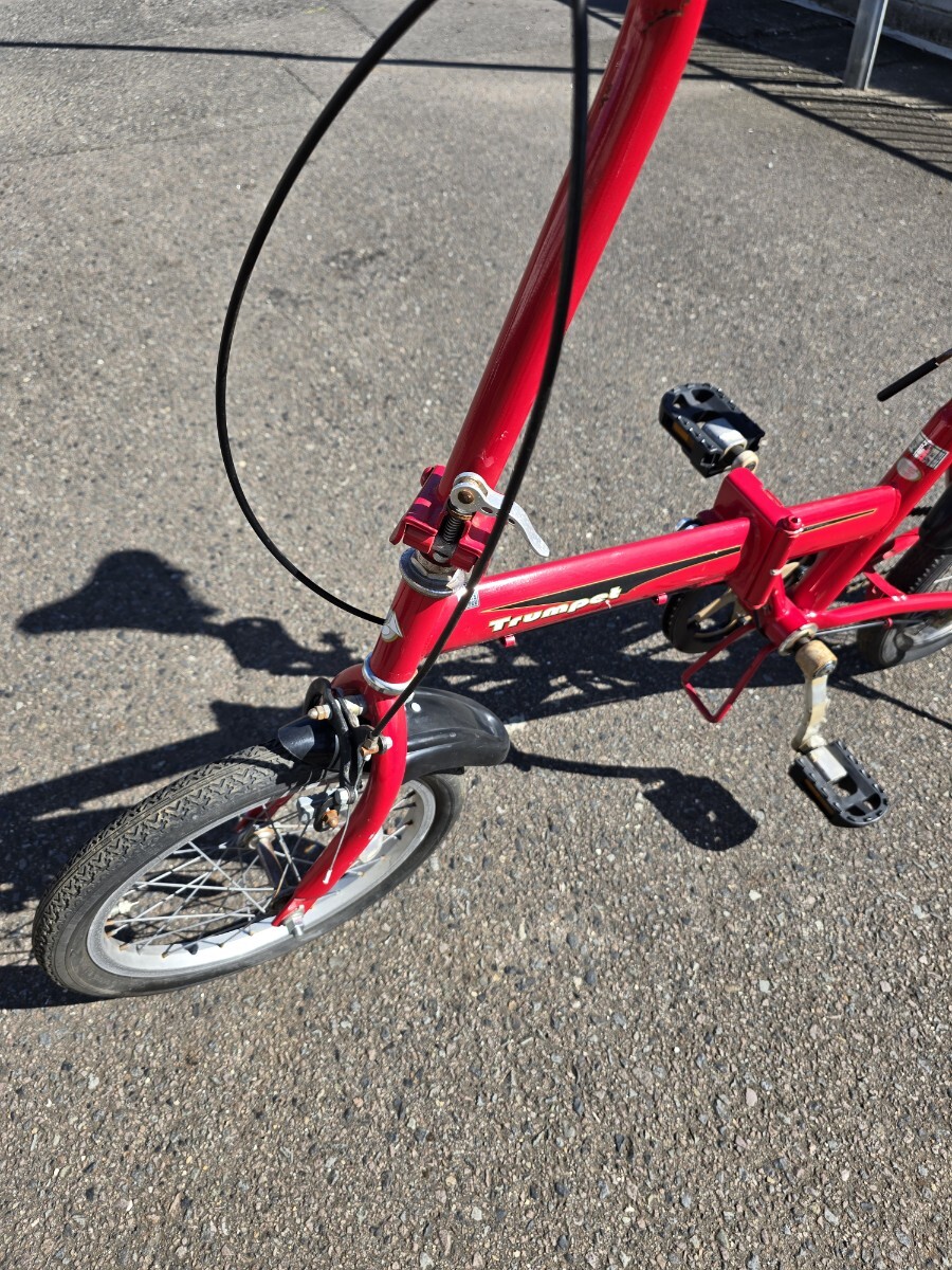 Trumpet 折りたたみ自転車 RED 16インチ 赤_画像5