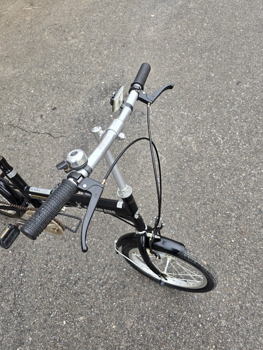 CAPTAIN STAG 折りたたみ自転車 BLACK 16インチ 黒 キャプテンスタッグ _画像4