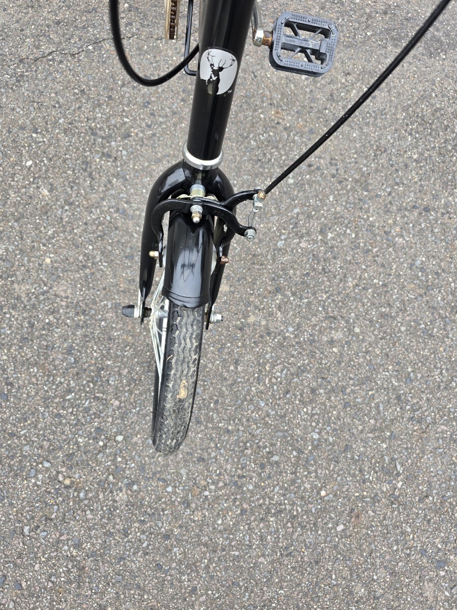 CAPTAIN STAG 折りたたみ自転車 BLACK 16インチ 黒 キャプテンスタッグ _画像3