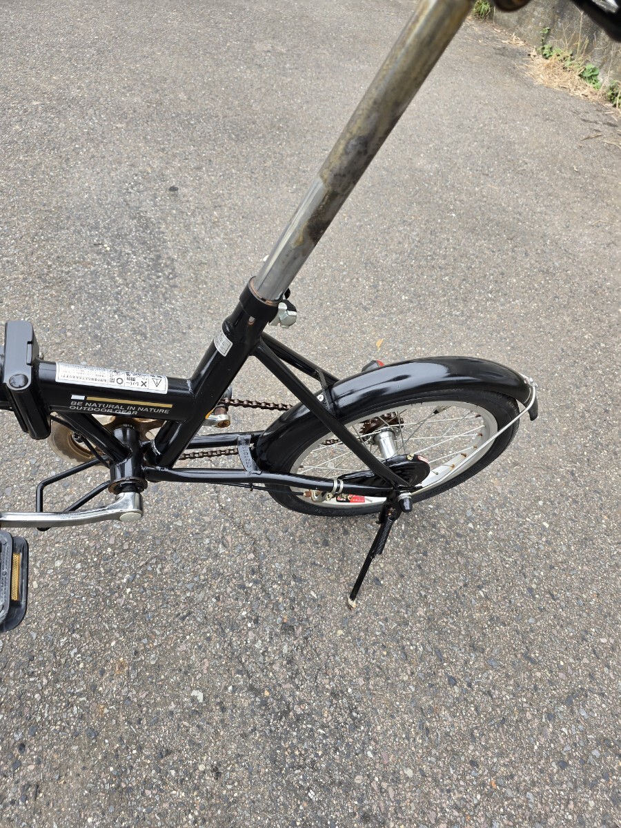 CAPTAIN STAG 折りたたみ自転車 BLACK 16インチ 黒 キャプテンスタッグ _画像9