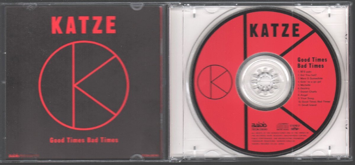 ■KATZE(カッツェ)■3rdアルバム■「Good Times Bad Times」■♪90’s pain/Small Island♪■品番:TECN-28010■1990/03/21発売■廃盤■_画像3