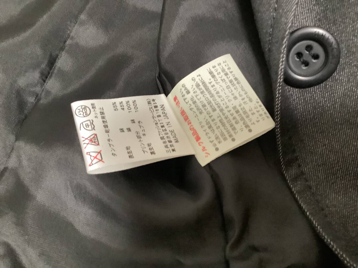 送料込!美品!LEONARD FASHION ブラックデニム風ジャケット 光沢 40サイズ 定価10万以上_画像5