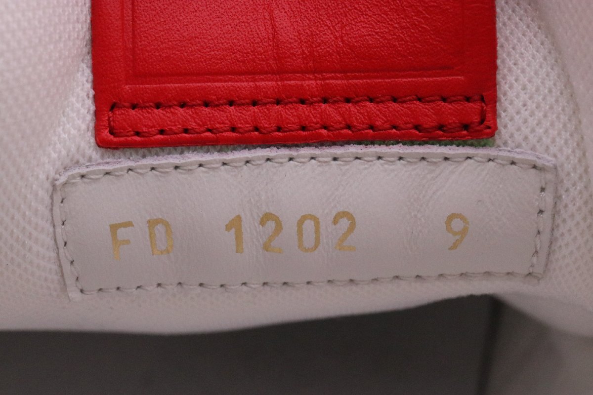 【美品】LOUIS VUITTON ルイヴィトン × 草間彌生 トレーナーライン ローカット スニーカー サイズ9 27.5cm レッド 赤 白 箱 替え紐 保存袋_画像9