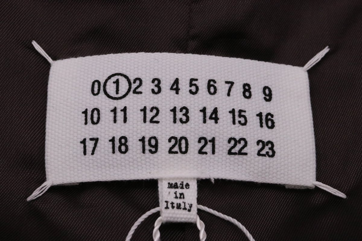 【美品】Masion Margiela メゾンマルジェラ ウール スカート パンツ ブラウン チェック 4つタグ サイズ40 未使用 タグ付【漂亮】_画像7