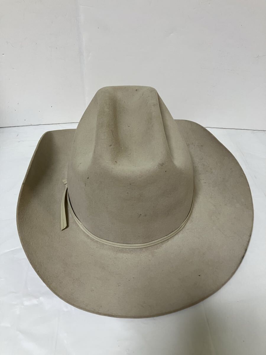 ▲P035▲ JOHN B. STETSON COMPANY 4X BEAVER ウエスタンハット テンガロンハット　56/7_画像2