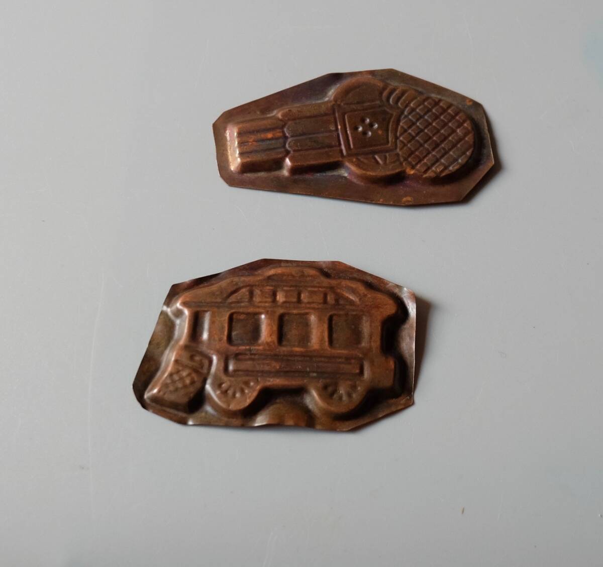 ☆銅製のべっこう飴の型2個と真鍮のシガレット・ケース_画像3