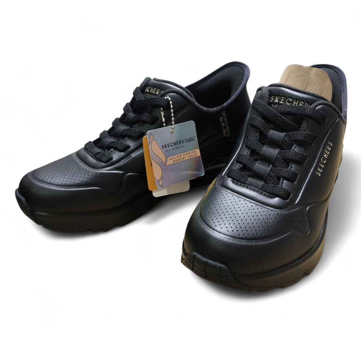 【未使用品・タグ付き】SKECHERS スケッチャーズ スリップインズ スニーカー ブラック 黒 23.5㎝_画像1