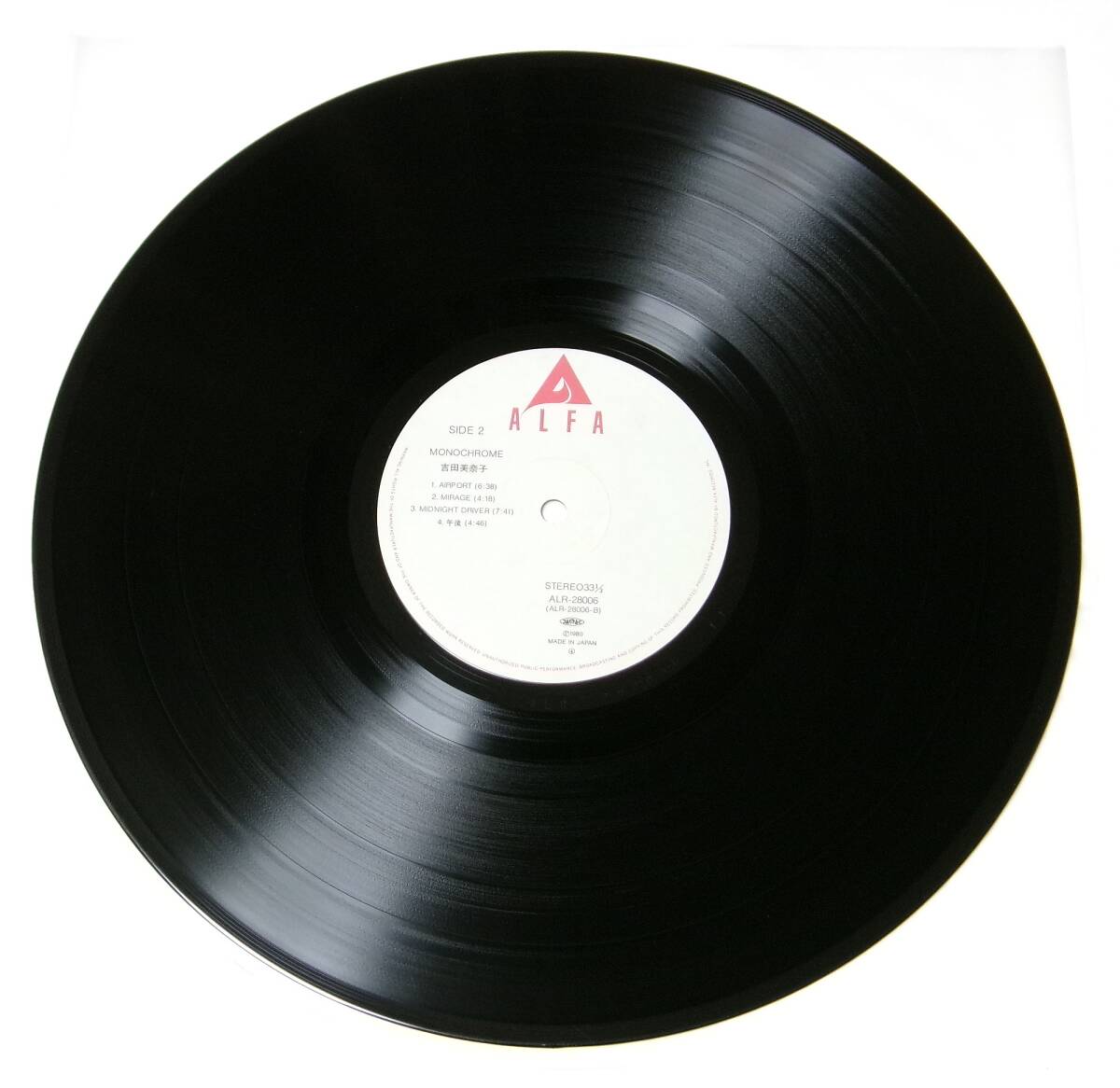 吉田美奈子【 モノクローム / MONOCHROME 】LP (帯付) ALR-28006 / 1980年 オリジナル / 山下達(dá)郎 參加