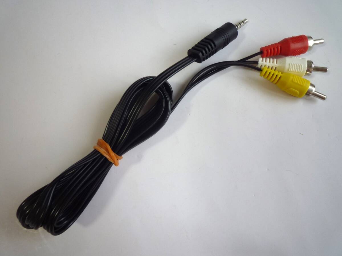 ４極 3.5mm ステレオミニプラグ オス ⇔ RCAピンプラグ(赤・白・黄) オス 変換ケーブル ピンプラグ 1.2m RCAケーブル RCA端子 ⑨_画像1