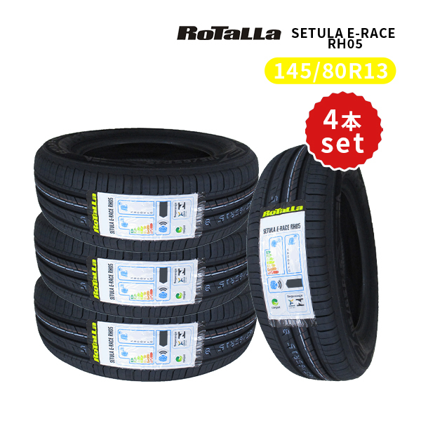 145/80R13 4本セット 2025年製造 新品サマータイヤ RoTaLLa SETULA E-RACE RH05 送料無料 145/80/13_画像1
