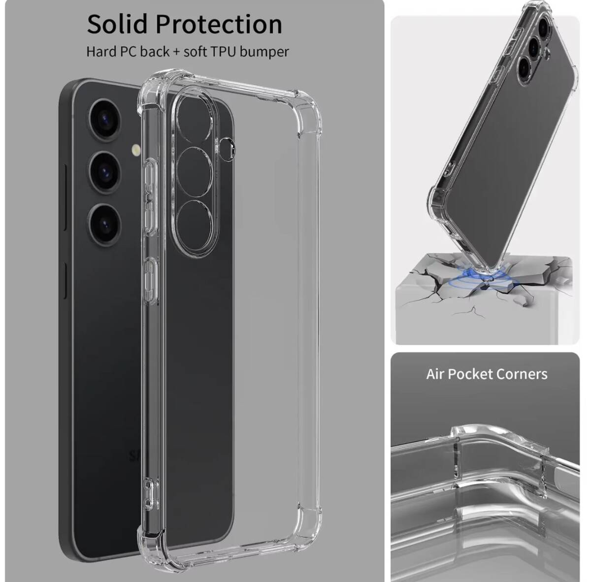 ガラスフィルムセット Galaxy S25 5G SC-51F SCG31 ギャラクシー s25 クリア ケース カバー TPU ソフト ガラス 保護フィルム 指紋認証対応_画像2