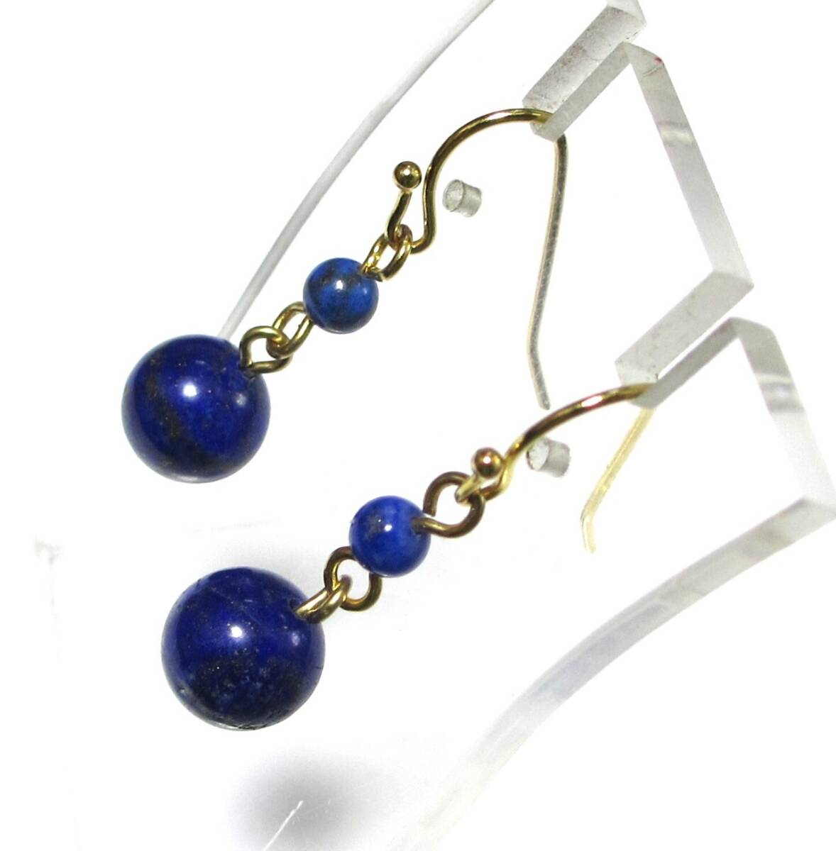 bzg■天然石ピアス■　ラピスラズリ　６_画像3