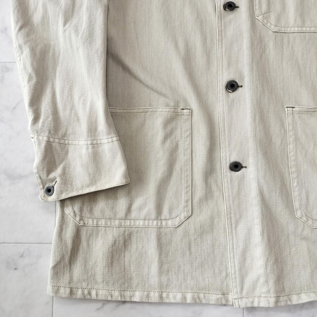 RRL ガーメントダイドニットヘリンボーンショップコート M ダブルアールエル メンズ GARMENT DYED HERRING BONE SHOP COAT カバーオール_画像5