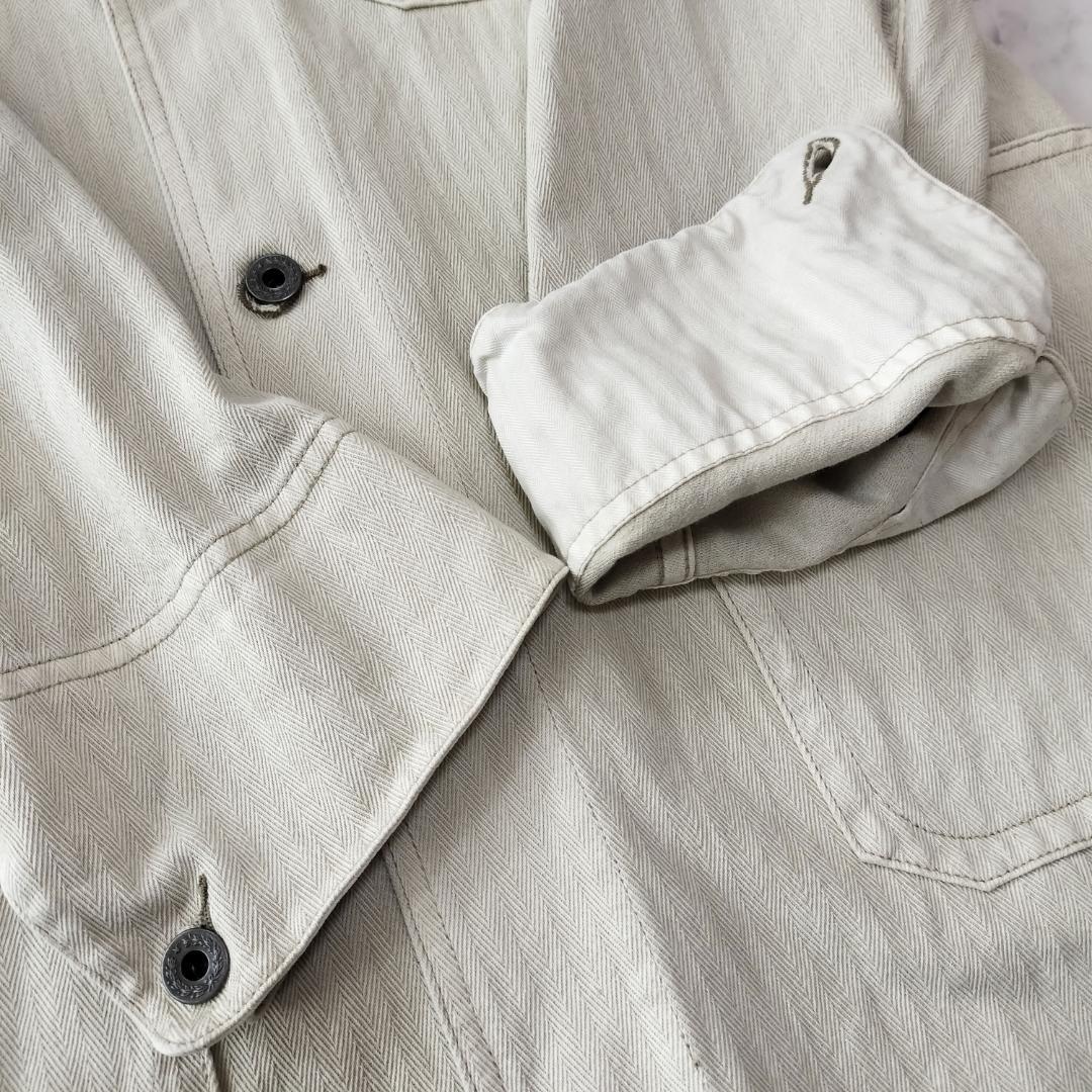 RRL ガーメントダイドニットヘリンボーンショップコート M ダブルアールエル メンズ GARMENT DYED HERRING BONE SHOP COAT カバーオール_画像7