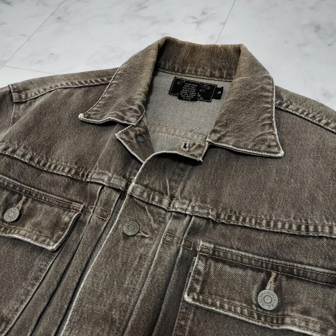 希少90s 三ツ星 RRL 先染めブラウンデニムジャケット S USA製 2nd メンズ ダブルアールエル アメリカ製 シンチバック Gジャン 2nd セカンド_画像7