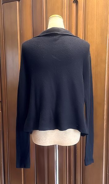 値下★MACKINTOSH LONDON マッキントッシュロンドン三陽商会★イタリア製ウール100％ニット・カーディガン・ブラック・38/M★美品_画像3