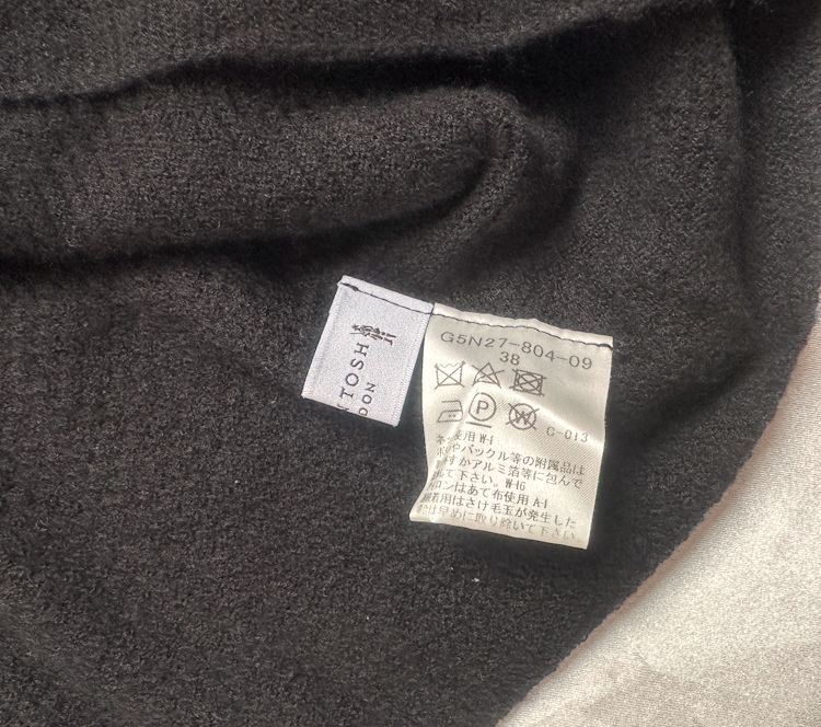 値下★MACKINTOSH LONDON マッキントッシュロンドン三陽商会★イタリア製ウール100％ニット・カーディガン・ブラック・38/M★美品_画像7