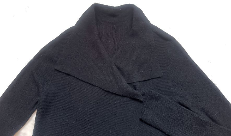 値下★MACKINTOSH LONDON マッキントッシュロンドン三陽商会★イタリア製ウール100％ニット・カーディガン・ブラック・38/M★美品_画像5