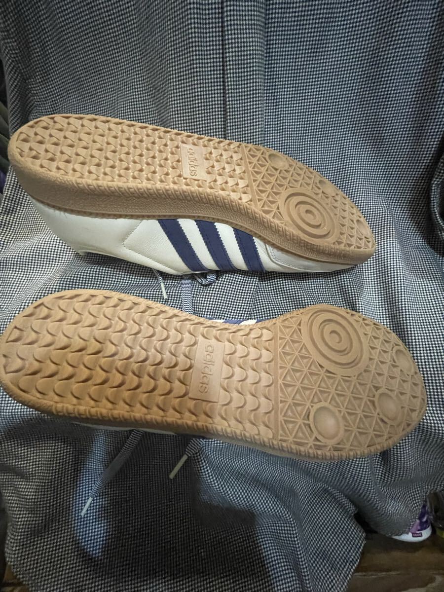  Vintage переиздание adidas Adidas samba белый / темно-синий спортивные туфли 29.5cm
