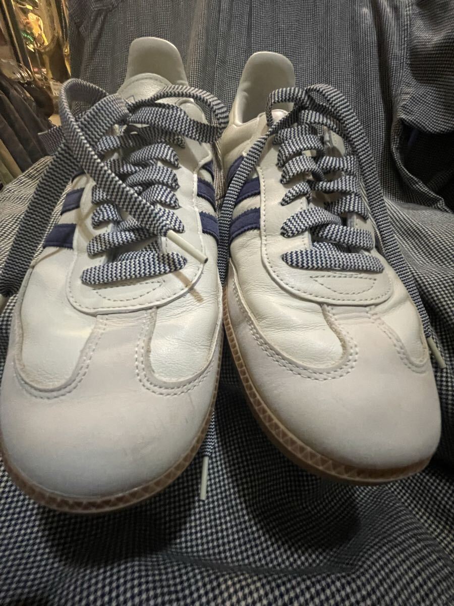  Vintage переиздание adidas Adidas samba белый / темно-синий спортивные туфли 29.5cm