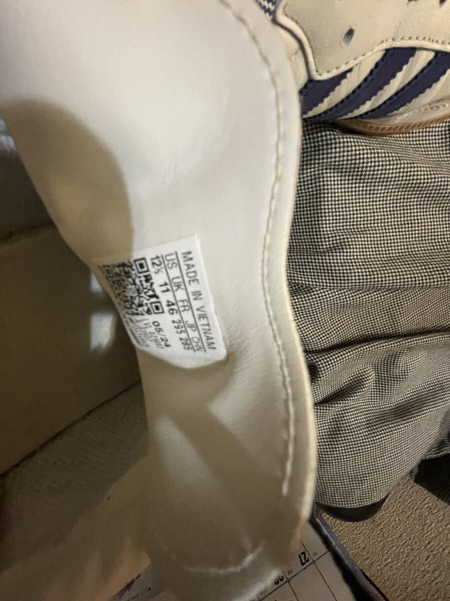  Vintage переиздание adidas Adidas samba белый / темно-синий спортивные туфли 29.5cm