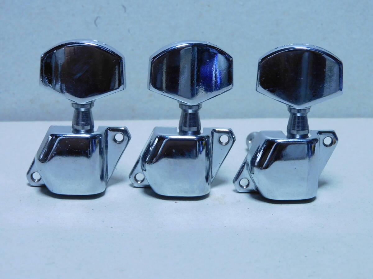 ★格安.即決2980円[国産フォークギター.LP他用]’70年代製/国産[カバードペグ/3X3/クローム/ネジ付]★_画像4