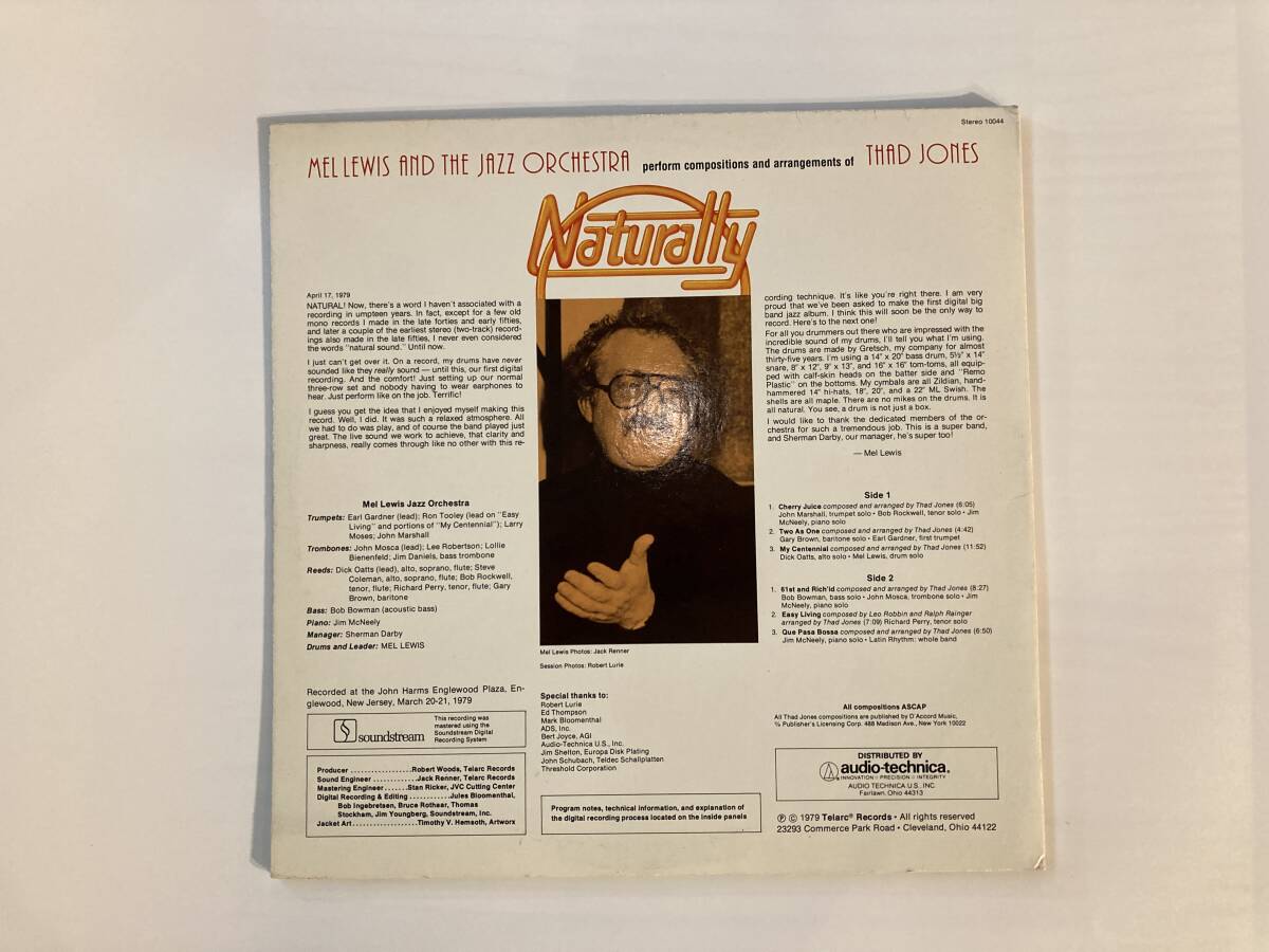Mel Lewis And The Jazz Orchestra - Naturally アナログレコード【SCMS00221 #JAZZ/WORLD】_画像3
